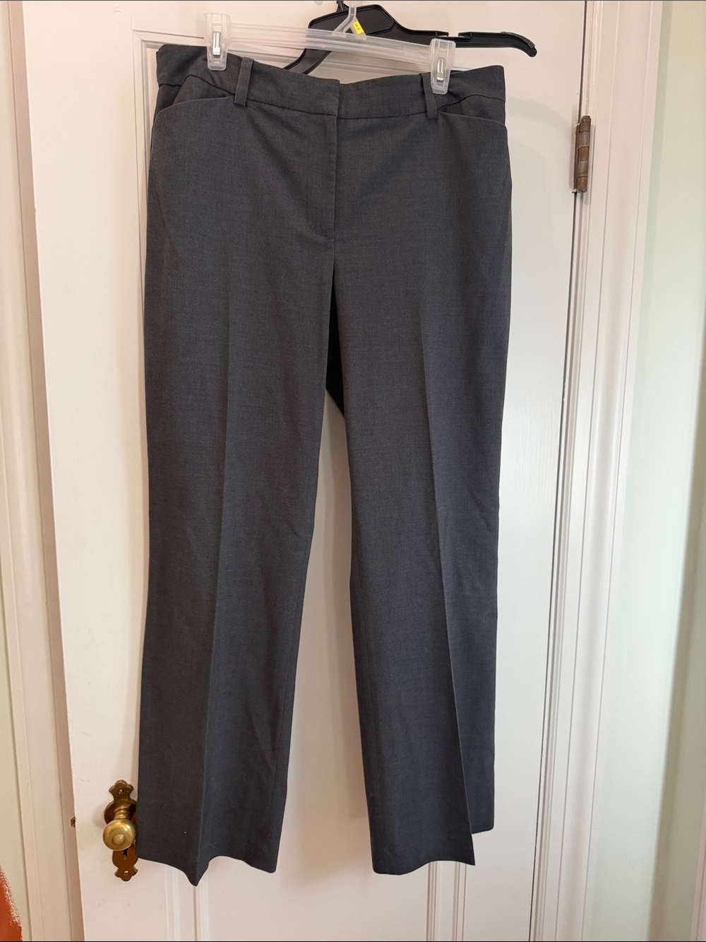 Ann Taylor Charcoal Straight-Leg Dress Pants